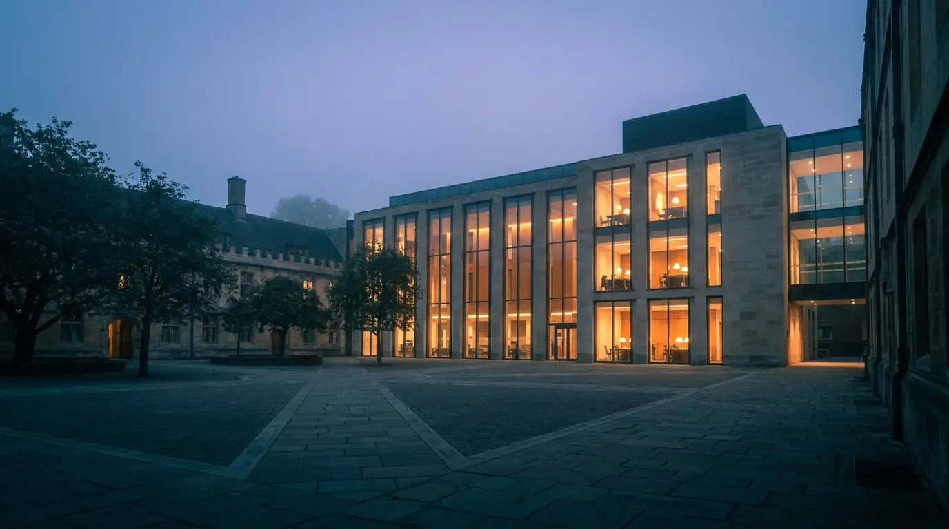 Campus at dusk